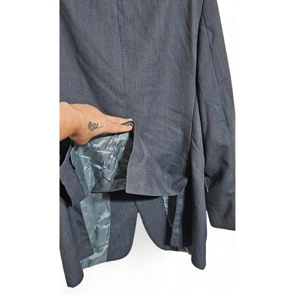 Nino Cerruti Rue Royale blue gray check blazer 38R Waist - Picture 4 of 9